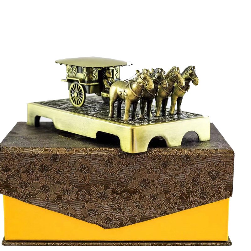 速发兵马俑铜车马摆件西安特色旅游纪念品中国风特色出国礼品送老
