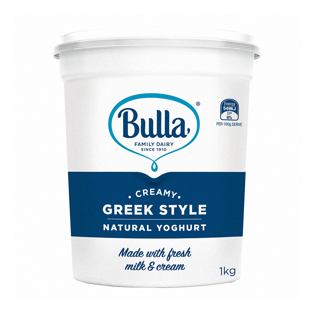 【60天短保】Bulla布拉 澳大利亚原装进口希腊式酸奶1kg 量贩装
