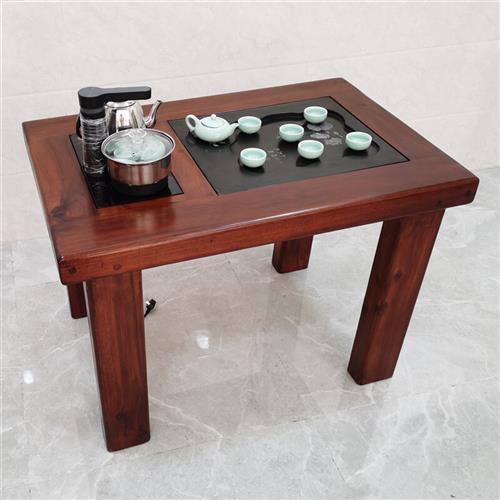 厂家鹿凌青老船木小户型阳台茶桌椅组合实木功夫茶几家用简约小型