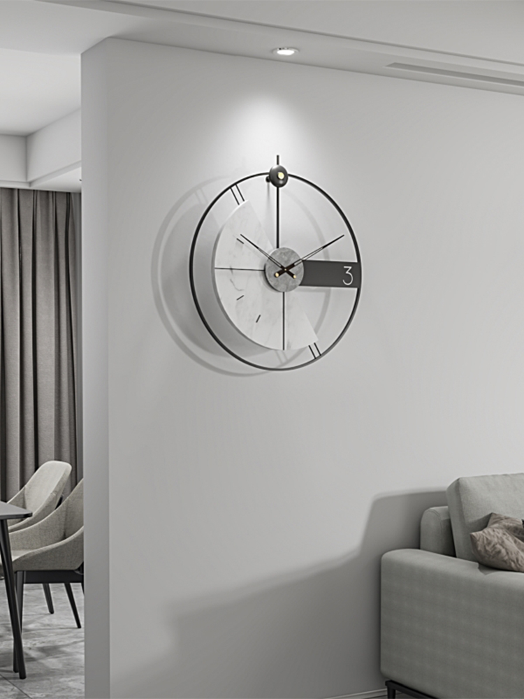 2023新款现代简约客厅挂钟家用艺术餐厅装饰钟表网红时钟创意挂表