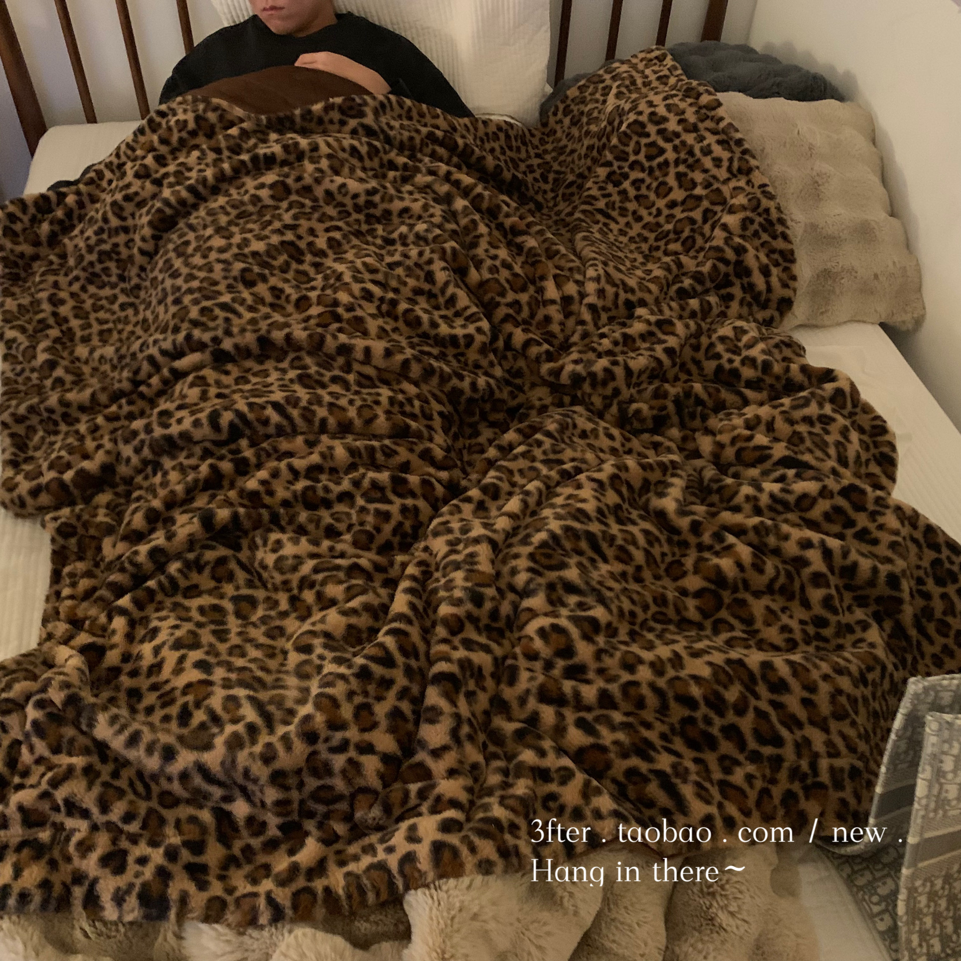 这条街最酷的崽～居家豹纹毛绒毯子秋冬保暖沙发午睡家用毛毯被子