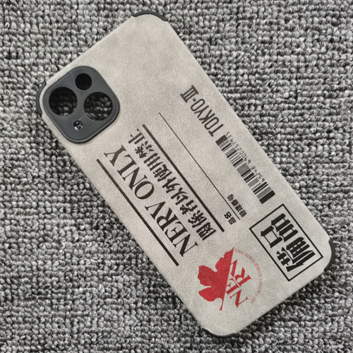 EVA福音战士鹿绒皮手机壳适用iPhone15PRO苹果小米13红米K600VIVOX80三星S23OPPO华为P60