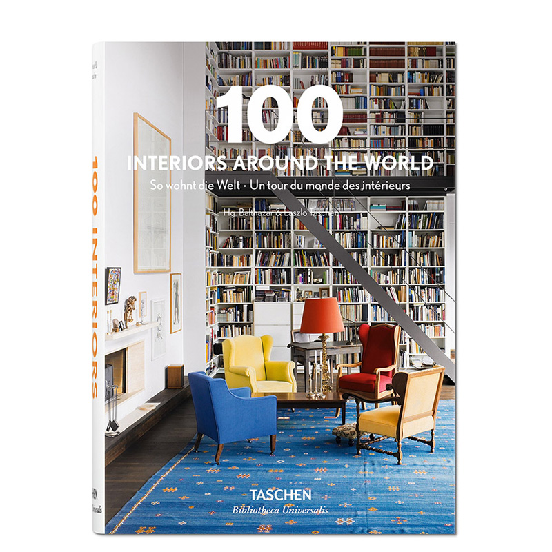 【现货】TASCHEN 100例世界室内设计100 INTERIORS AROUND THE WORLD.空间装饰设计画册塔森艺术类专业图书馆精装进口英文原版书籍