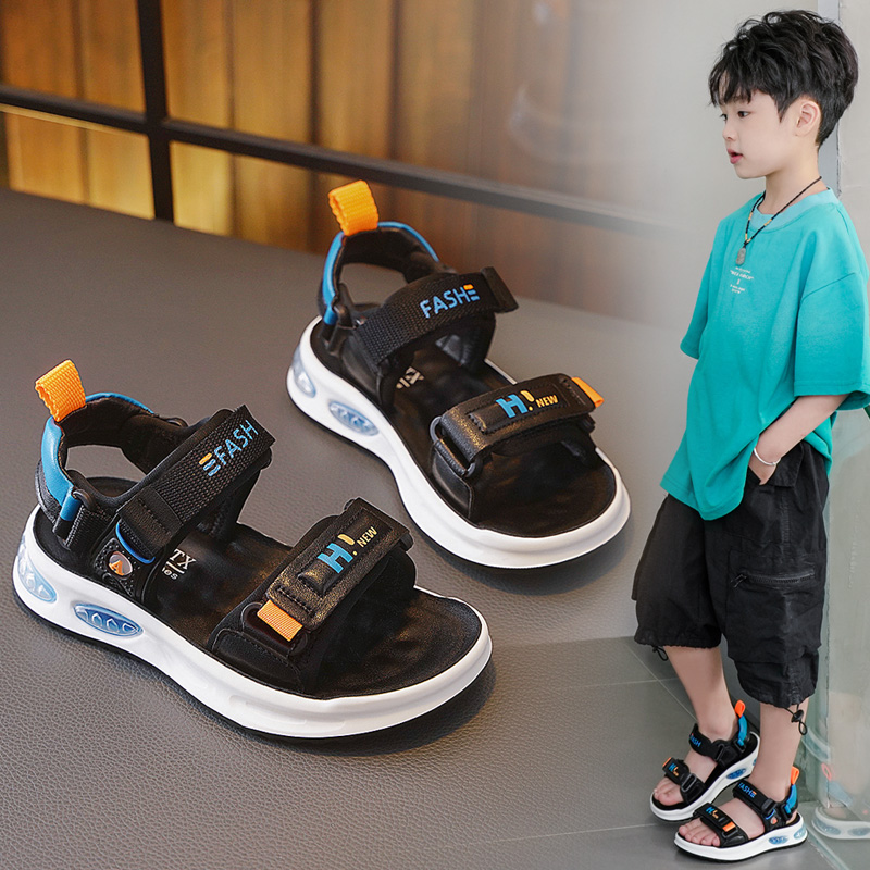 男童凉鞋2024年夏季新款气垫儿童鞋子中大童防滑小男孩宝宝沙滩鞋