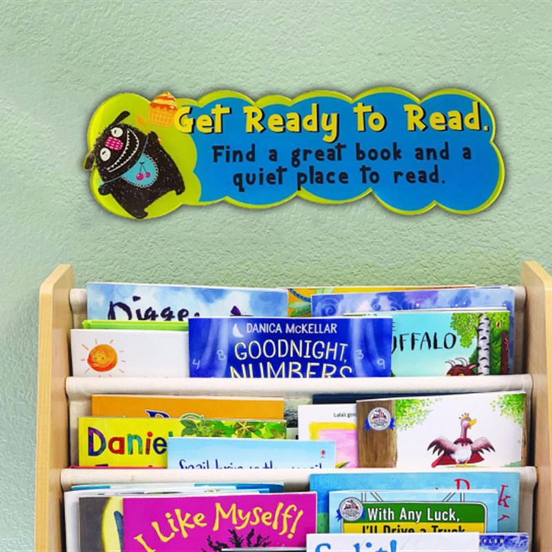 绘本馆图书室f教室阅读推广英文激励标识牌slogan环创装饰张贴布