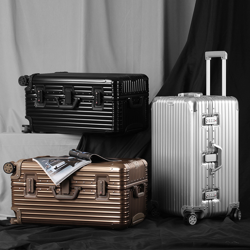 铝镁合金行李箱男超大容量拉杆箱女出国留学托运加厚结实旅行箱子