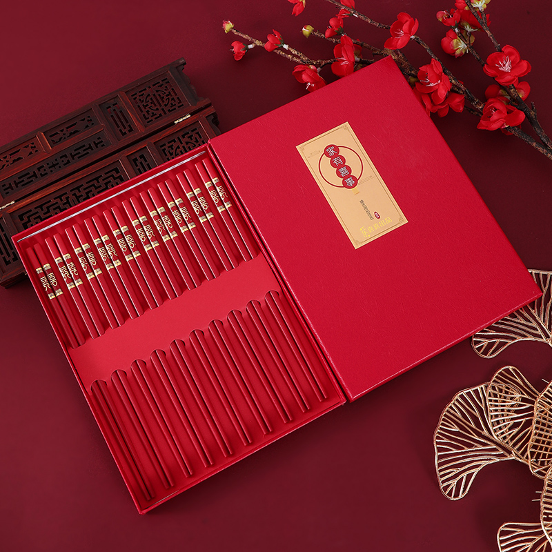 红筷子喜字结婚用品碗喜庆创意龙凤婚庆一次性喜筷家用中国红婚礼
