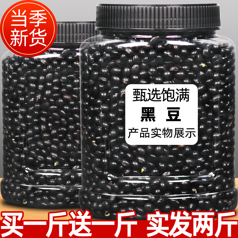东北农家自产黑豆1000g大罐装绿芯黑豆青仁乌豆粗粮豆类五谷杂粮