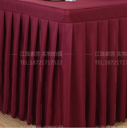 高档上海长条培训桌酒店会议室签到台布婚庆宴会桌裙桌罩桌布台布
