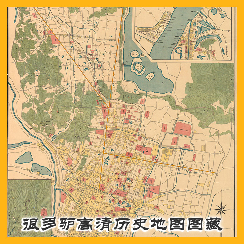 1930年最新南京全图.加州洛杉矶分校图书馆-12296 x 17056 老地图