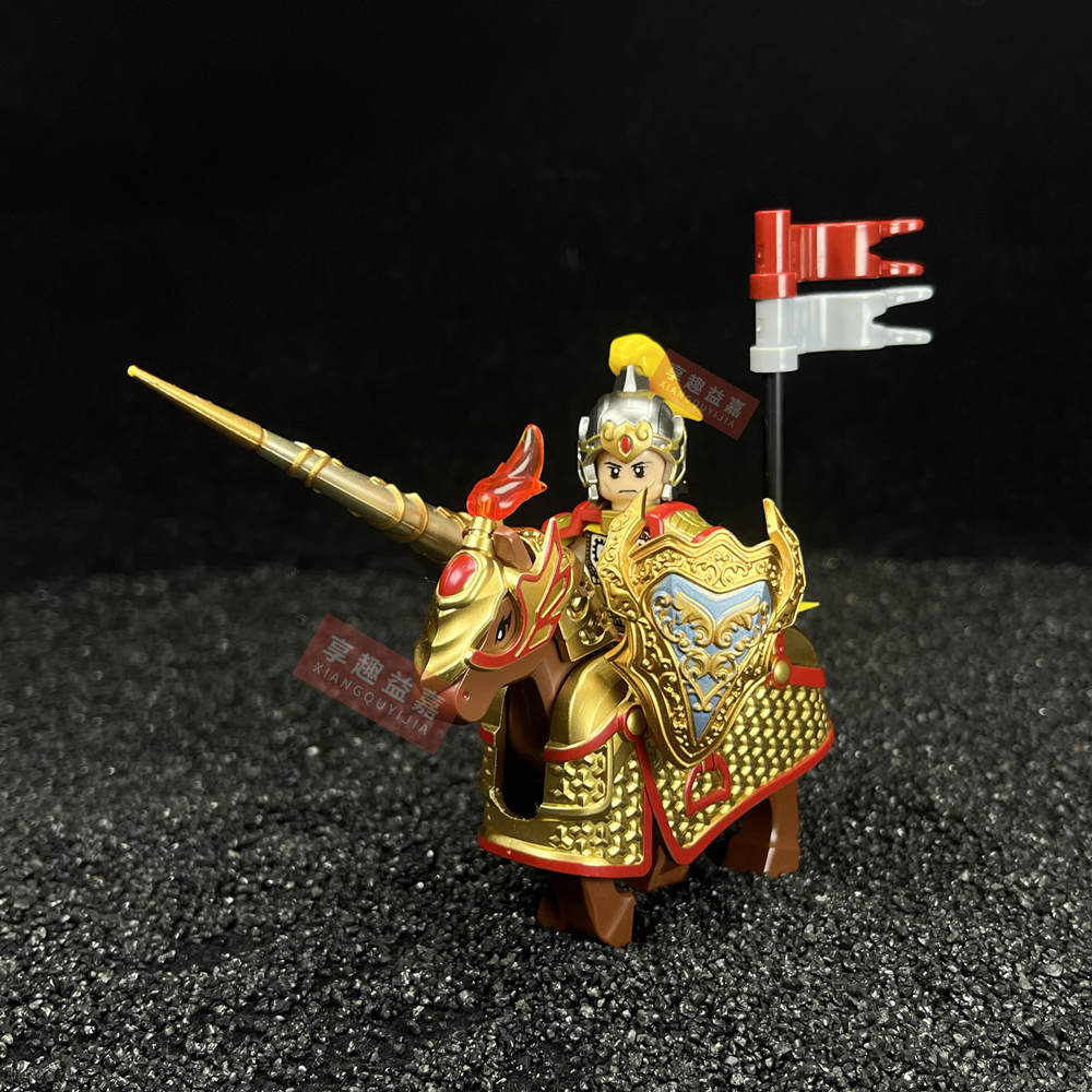 迪库MOC古代人仔重装骑士重装兵儿童益智拼装模型军事玩具礼物