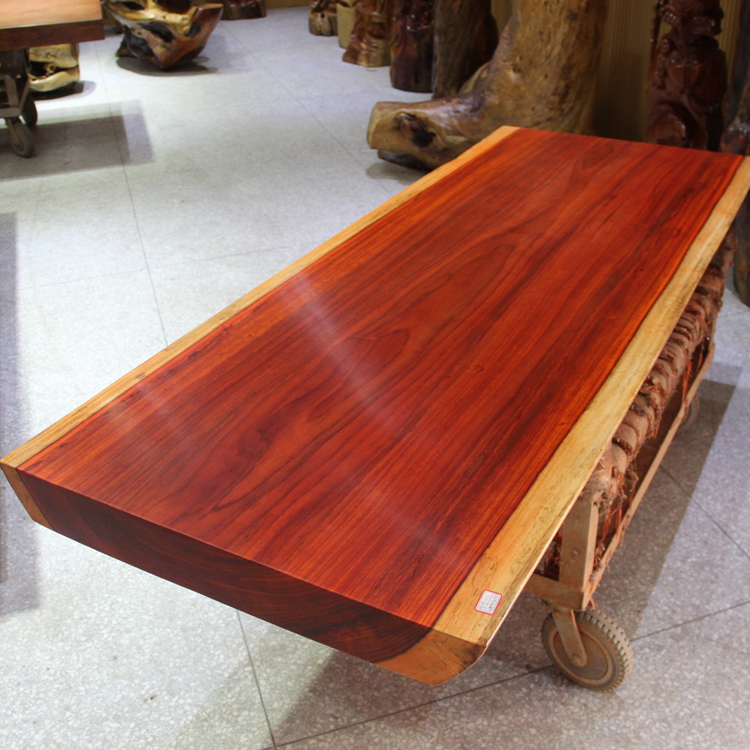 红花梨大板现货茶桌茶几实木整块新中式原木办公会议书桌餐桌茶台