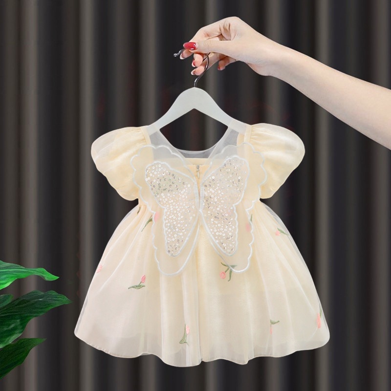 女宝宝连衣裙夏季洋气婴儿衣服公主裙1周岁儿童礼服3女童夏装裙子
