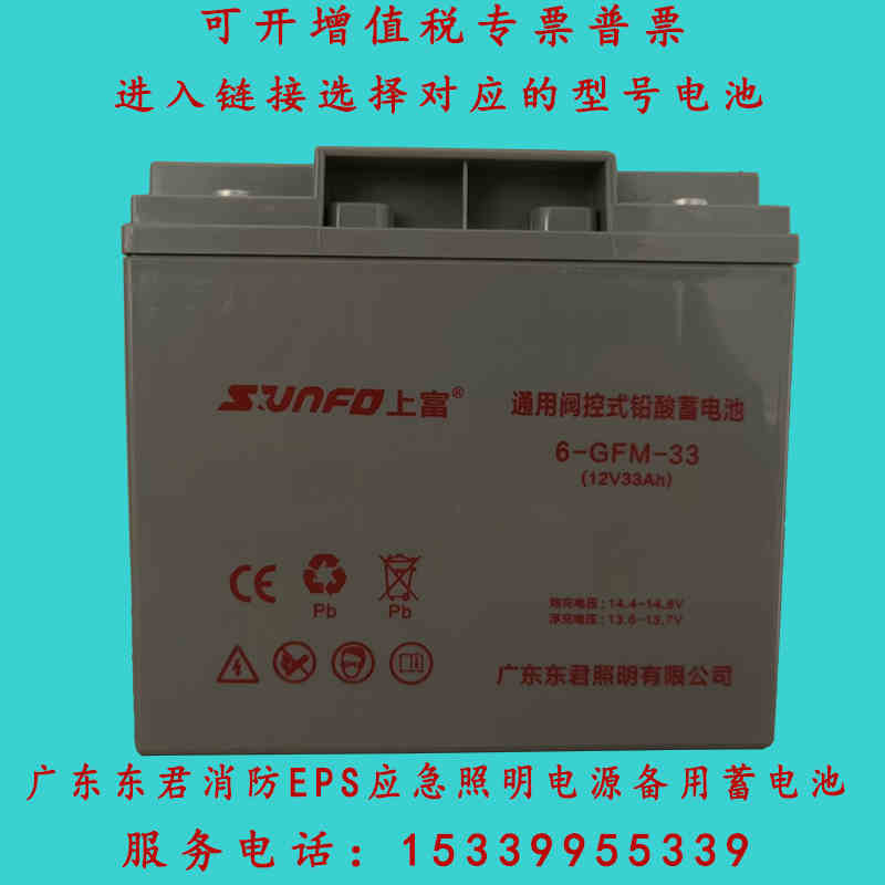 广东东君A型应急照明集中电源箱消防EPS应急电源DC36V备用蓄电池