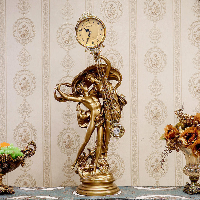 推荐欧式座钟客厅家用艺术摆钟台式落地钟表摆件创意个性别墅立式