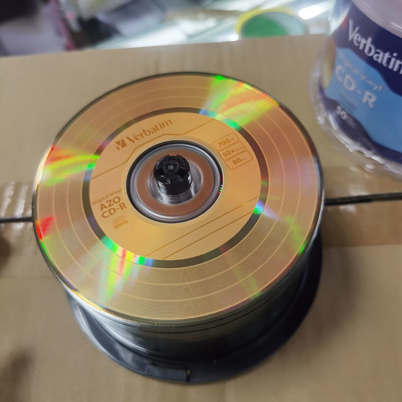 威宝金面浅蓝cd光盘AZO蓝釉空白刻录盘可打印CD-R 音乐碟车载台产