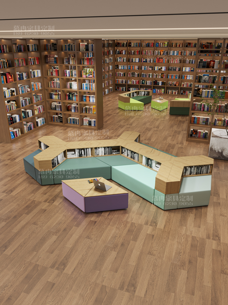 书架培训机构学校幼儿园创意异形图书馆沙发绘本馆休息阅读区组合