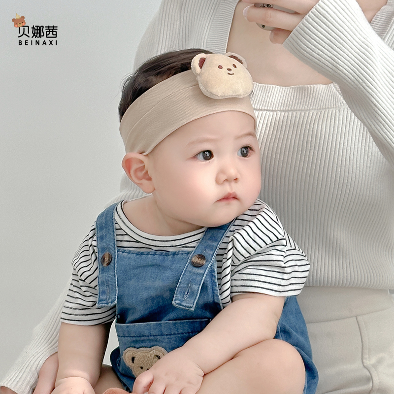 婴儿帽子夏季薄款新生儿胎帽男宝宝护囟门发带小月龄婴幼儿可爱潮