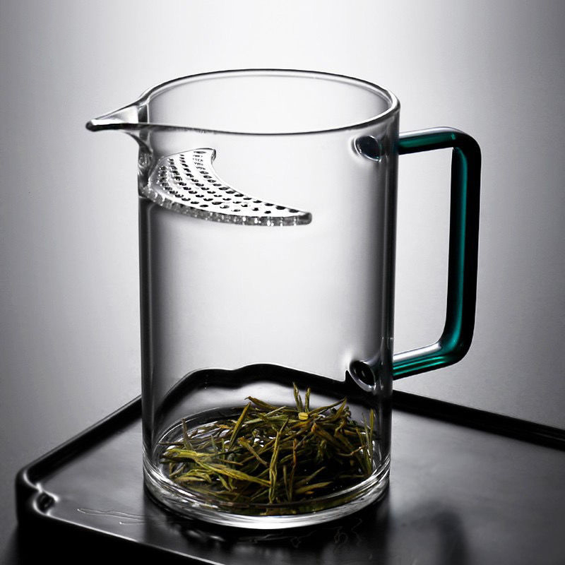 耐热玻璃公道杯茶漏一体茶具高档漏网月牙泡茶杯网红茶海茶水分离