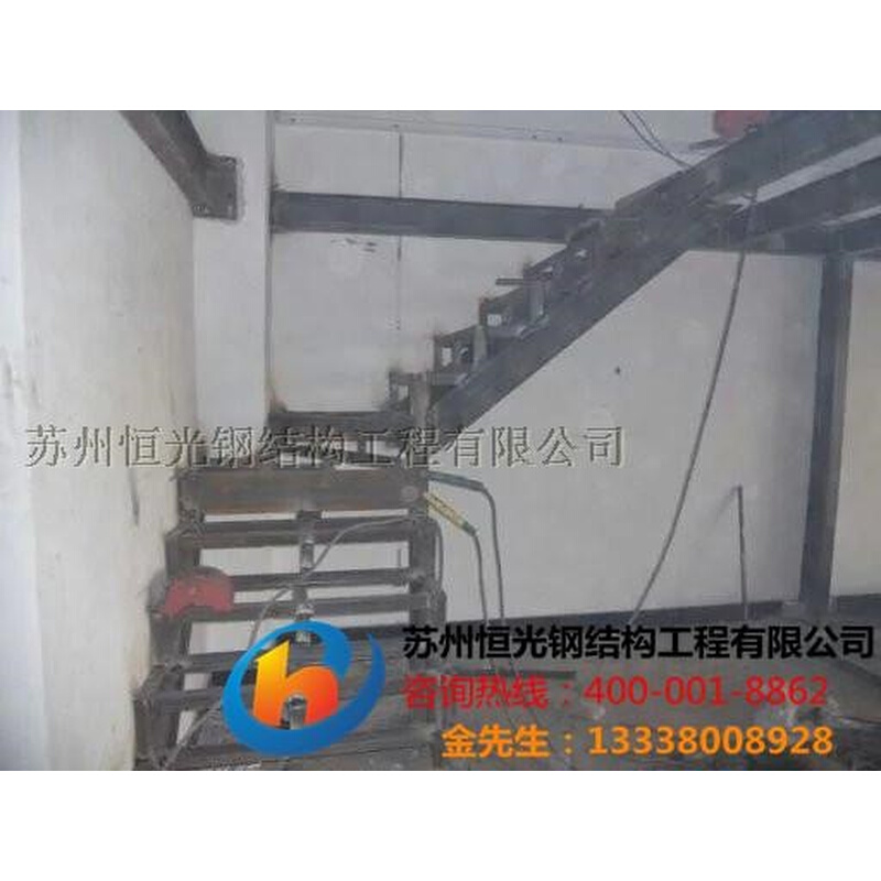 苏州钢结构楼梯制作室内钢结构楼梯钢结构隔层