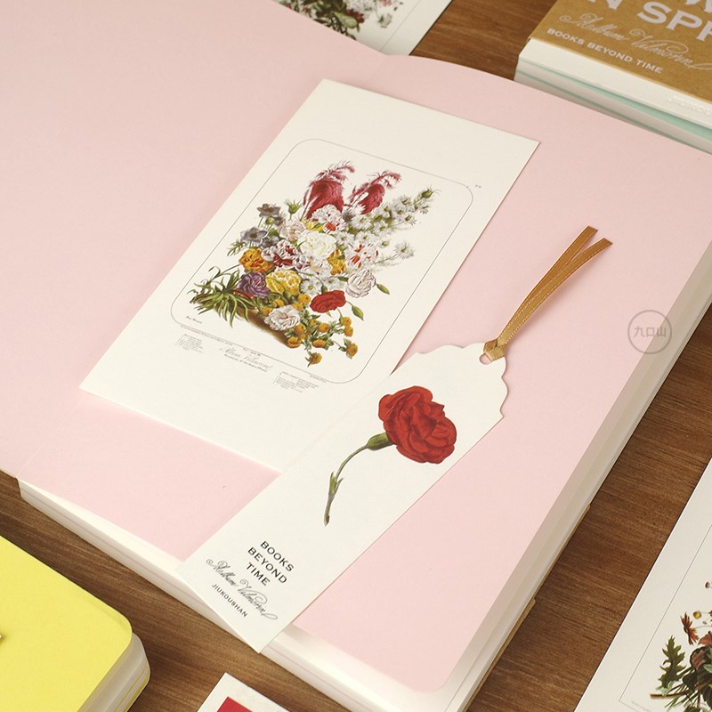 九口山 大英图书馆 超越时间的书系列花卉B6空白笔记本.插图卡片