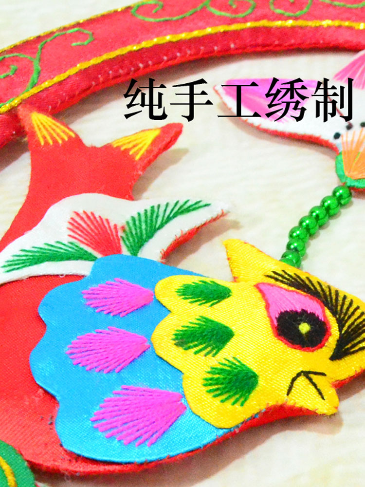 手工布艺刺绣装饰挂件永结同心鸳鸯结婚礼品中国风传统小礼品