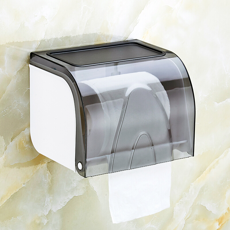 卫生间防水纸巾盒厕所免打孔卷纸盒置物架壁挂式纸巾架放厕纸盒子