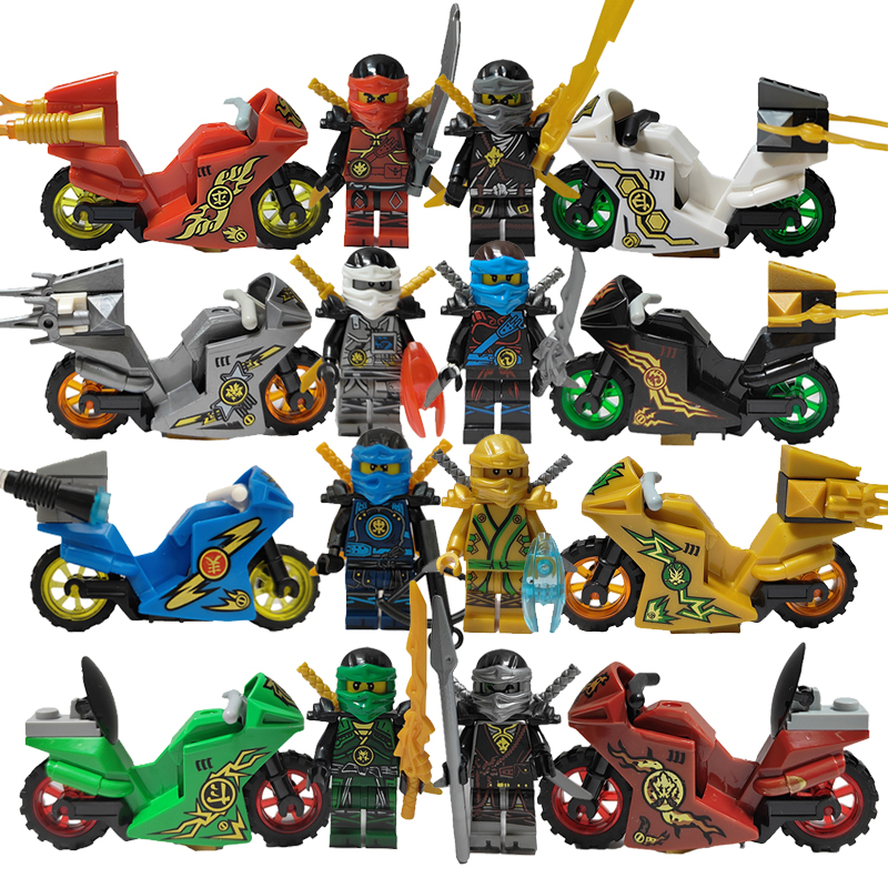 中国积木幻影忍者全套带摩托车街机幽灵武士拼装积木人仔益智玩具