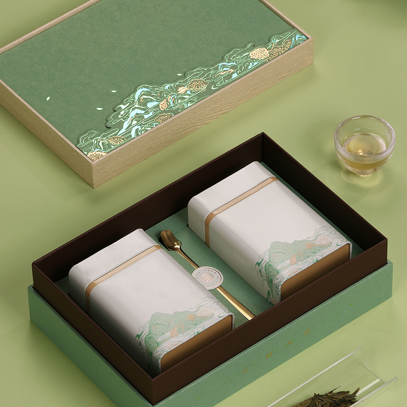 龙井绿茶包装盒空礼盒半斤装黄山毛峰碧螺春绿茶白茶茶叶礼盒空盒