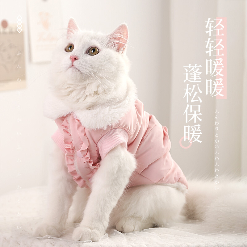 猫咪衣服冬季保暖布偶幼猫秋冬猫猫棉衣冬装奶猫蓝猫宠物小猫冬天