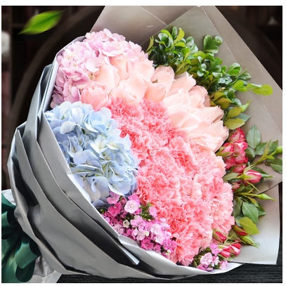 东莞塘厦镇花园街时代城沃尔玛东圃市场鲜花店母亲节配送玫瑰花束