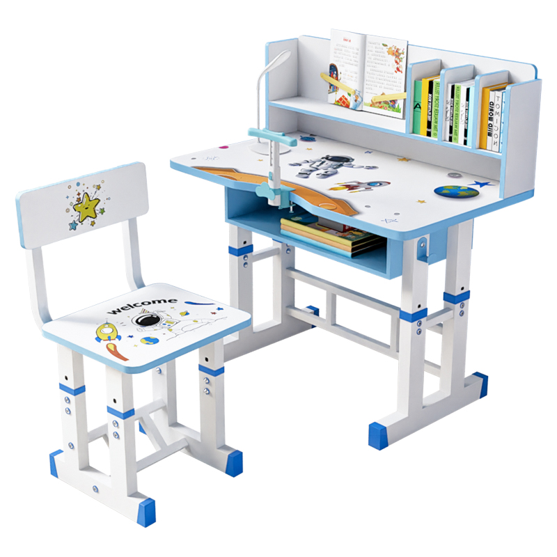 儿童学习桌家用简约小p学生写字作业书桌可升降小孩子学习桌椅套