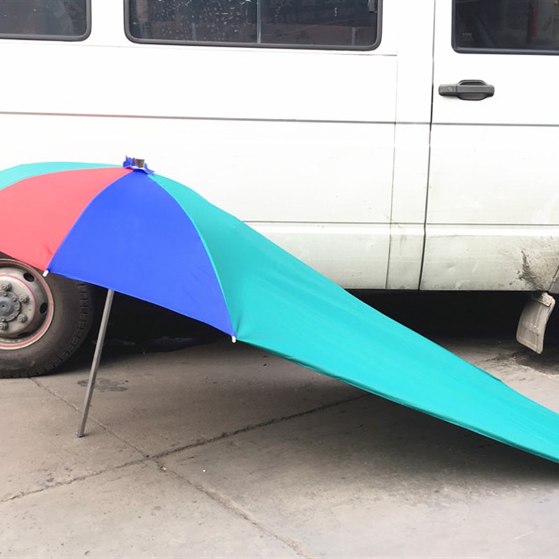 网红230cm超长雨伞快递电动车遮阳棚摩托铁牛车加厚加长雨棚上海