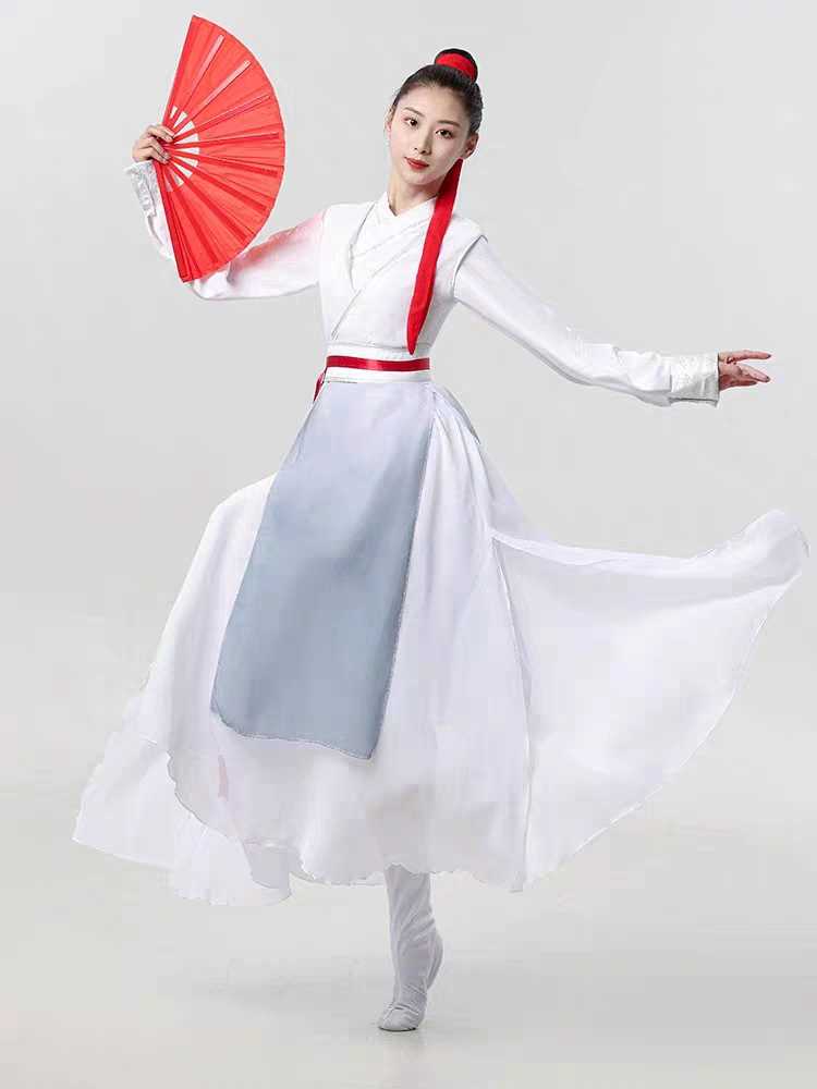 新款古典舞蹈服扇子舞壮志少年行中国风三字经诗歌朗诵合唱儿童演