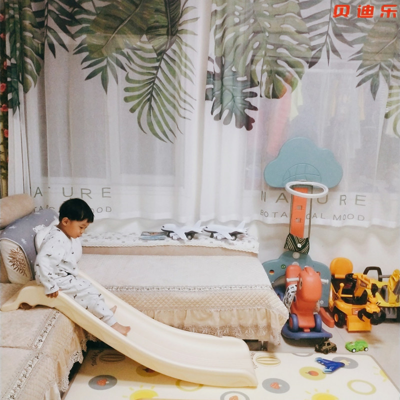 儿童室内床上滑梯宝宝家用滑滑梯加长小型床沿沙发滑道板幼儿玩具