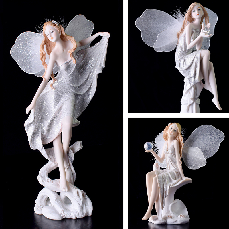 欧式花仙子美女天使摆件树脂家居饰品创意女孩儿童生日结婚礼物