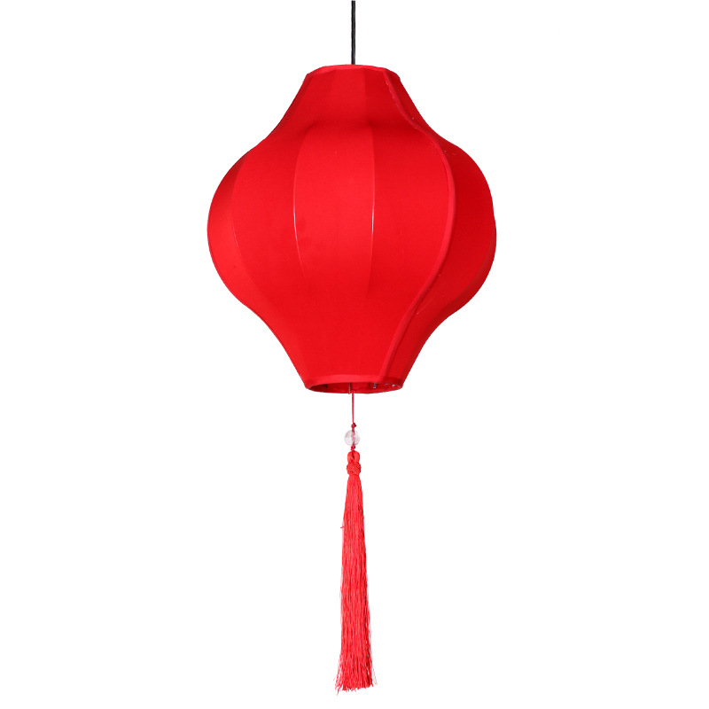 新中式中国风吊灯餐厅酒店灯笼茶楼过道布艺吊灯东方红色装饰灯笼