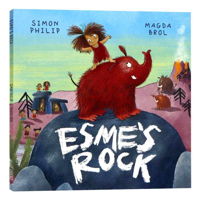 埃斯梅的岩石英文原版绘本 Esme's Rock 牛津精品图画书儿童幽默搞笑温暖平装大开全彩插画OUP Oxford出版Magda Brol绘制