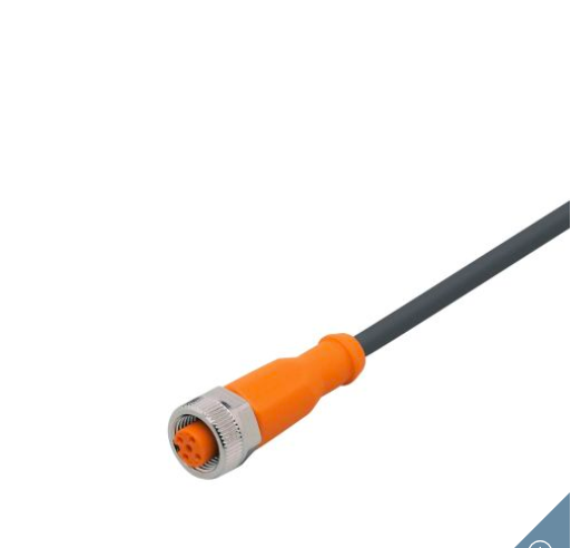 现货IFM传感器带插座连接电缆M12 5芯 2米直头EVC070 ,4芯EVC490