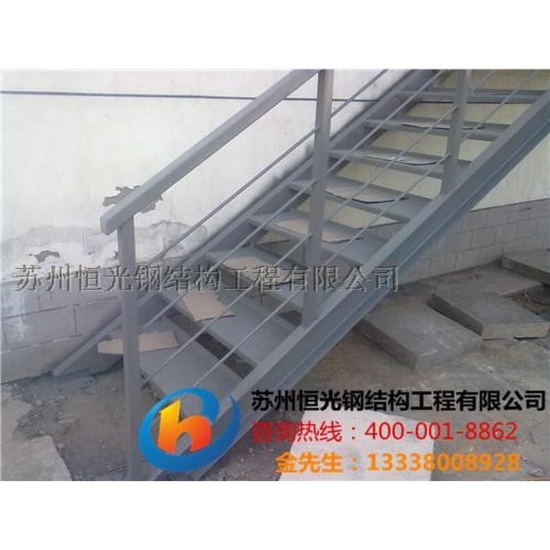 苏州钢结构室外楼梯钢结构楼梯制作钢结构隔层