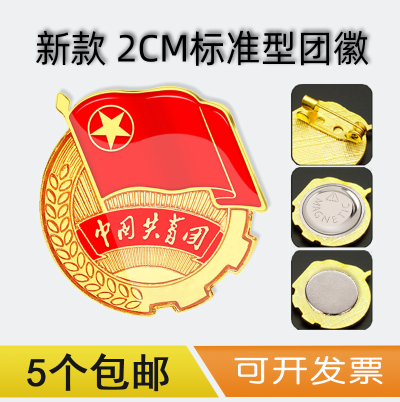 团徽2024标准型中国共青团团员徽章学校学生青年用强磁新款批发
