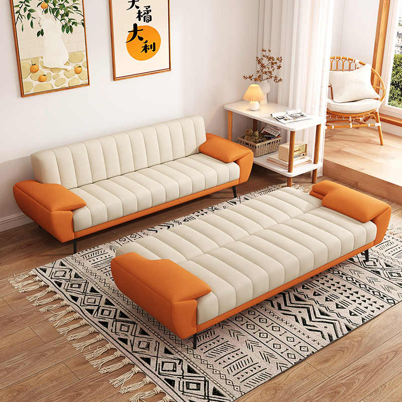 北欧科技布新款沙发床折叠两用小户型客厅卧室单人双人多功能网红