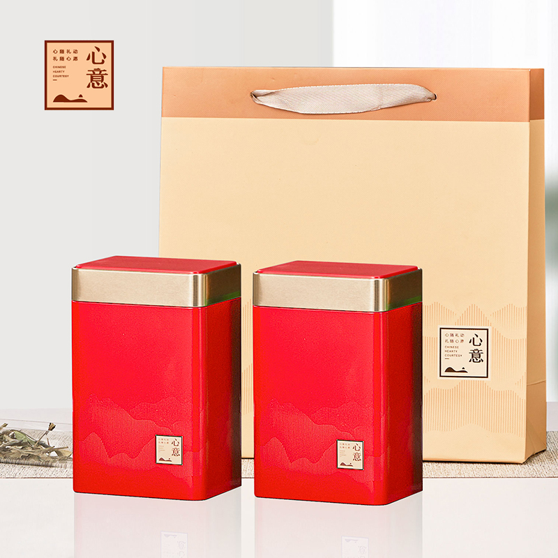 大号半斤方罐铁罐茶叶罐通用白茶黄山毛峰红茶绿茶茶叶包装盒定制