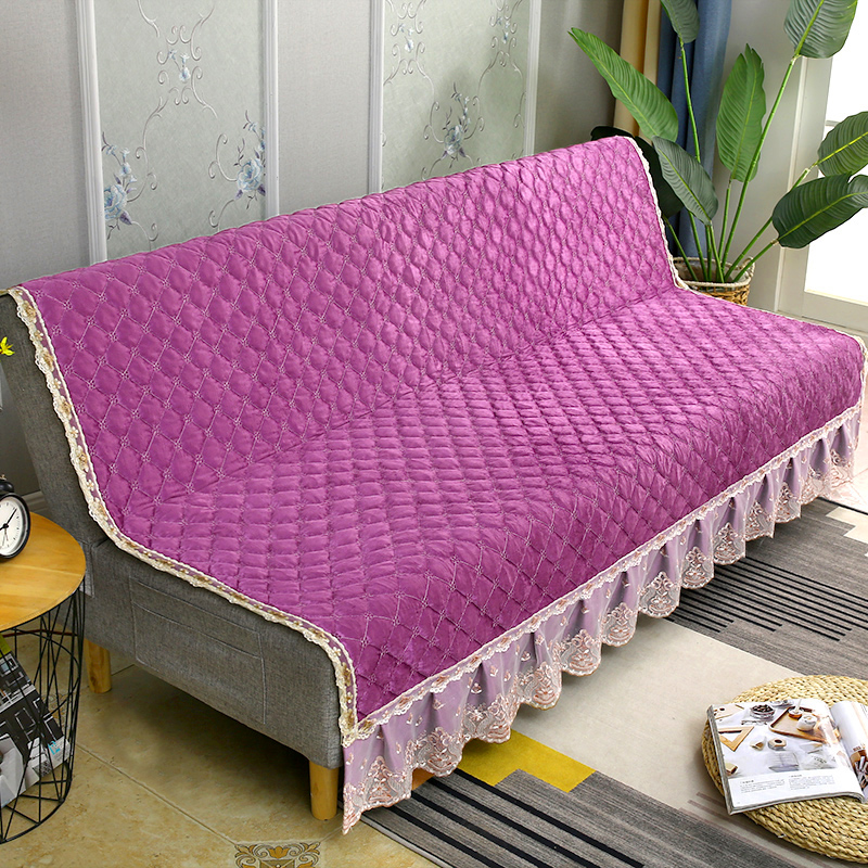布艺加厚防滑沙发床套罩垫简易折叠式沙发床多用防尘罩简约沙发垫