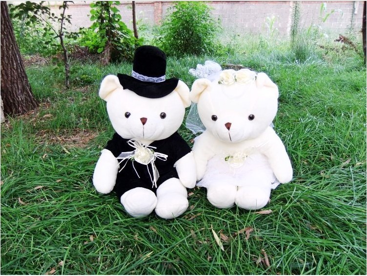婚纱熊情侣泰迪熊结婚熊压床娃娃公仔婚庆礼品布娃娃毛绒玩具对偶
