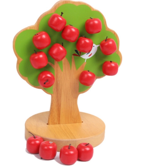 儿童过家家玩具 磁性苹果树 宝宝木制果果益智玩具早教智力教具