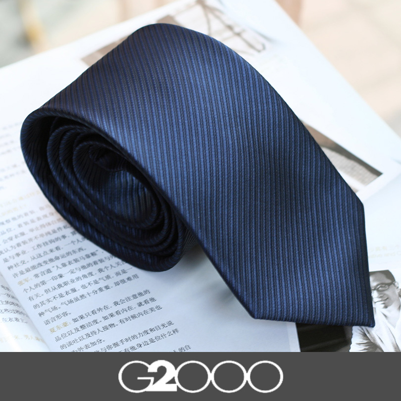 男士领带男正装商务职业7,8cm结婚真丝深蓝色韩版窄领带包邮