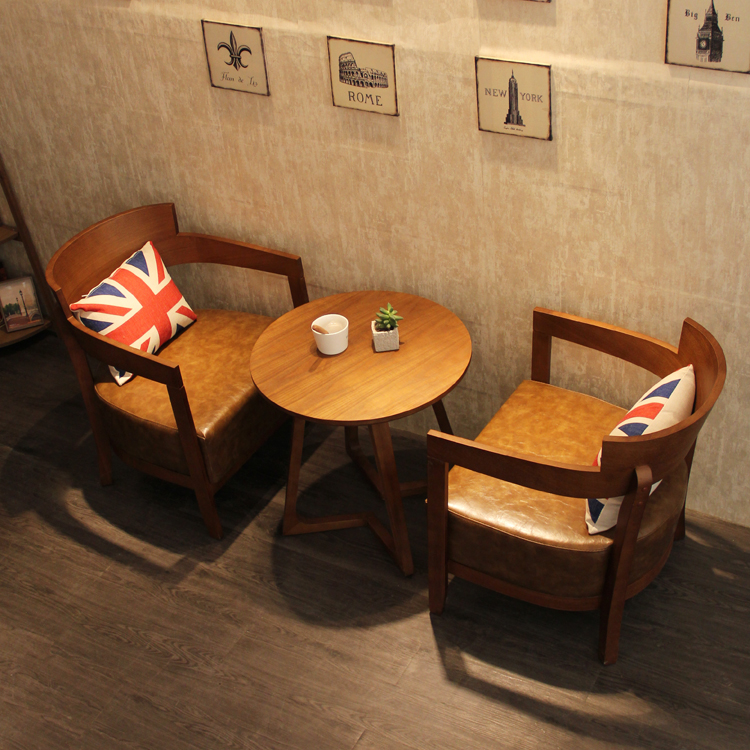 售楼处甜品奶茶店西餐咖啡厅桌椅组合简约休闲洽谈接待沙发桌椅