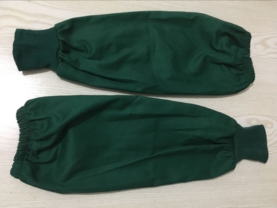 医院用手术螺纹袖套纯棉墨绿色纱卡医疗美容整形