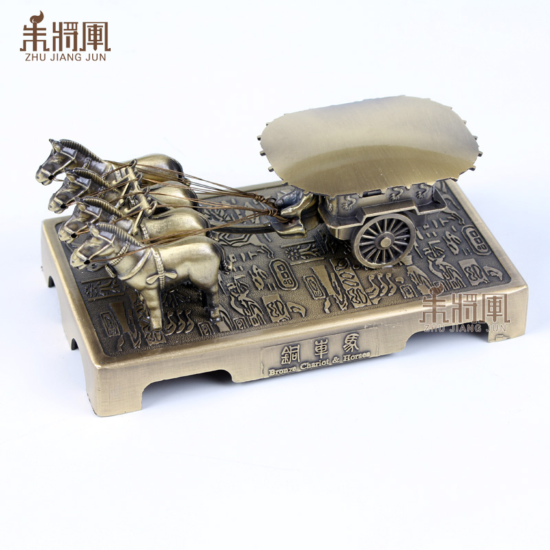 新款兵马俑铜车马摆件西安特色旅游纪念品中国风特色出国礼品送老